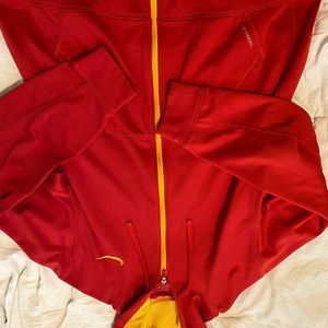 Red Nike full zip hoodie XL